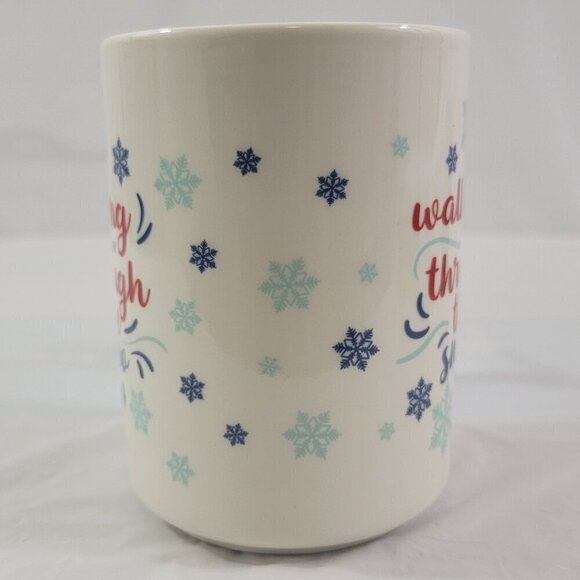 Crofton Mug WALKING THORUGH THE SNOW  Graphic 16 Oz Ceramic Coffee Tea Cup - NEW - Picture 13 of 15
